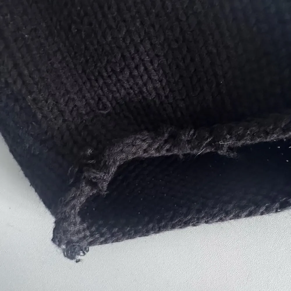 Vintage J Crew Roll Neck Sweater Oarsman Fisherman Cotton Knit Pullover 2X Black